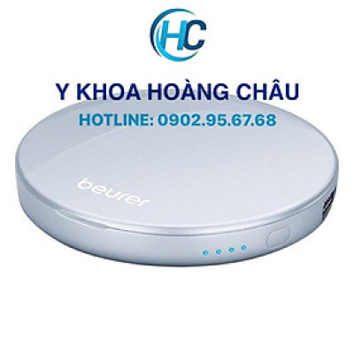 Gương trang điểm để bàn phóng to 3 lần có đèn led, kiêm sạc dự phòng Beurer BS39 (3.000 mAh)