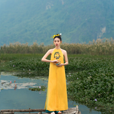 OLV - Áo dài AD Diên Hy (Không kèm quần)