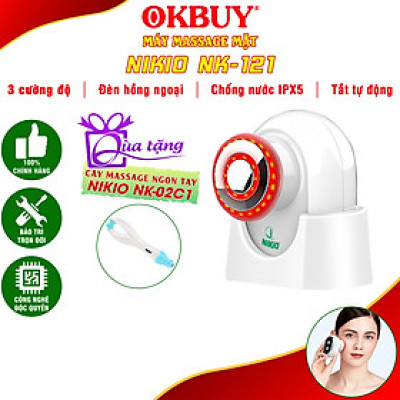 Máy Massage Mặt, Nâng Cơ Điện Di Tinh Chất Làm Trẻ Hóa Da Kết Hợp Rửa Mặt Nikio NK-121