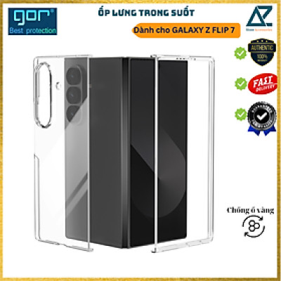 Ốp lưng GOR cho Samsung Galaxy Z Fold 7 trong suốt chống ố vàng_ Hàng chính hãng