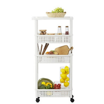 	 Kệ Di Động Đa Năng Bằng Nhựa Cao Cấp Có Bánh Xe Tokyo Inochi Nhật Bản (480 x 210 x 1000 mm) - Giao Màu Ngẫu Nhiên