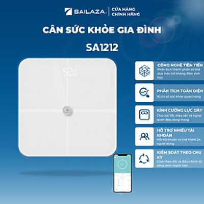 Cân điện tử thông minh, cân sức khỏe cao cấp chính hãng SAILAZA SA-1212
