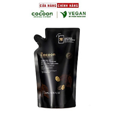 Túi Refill - Tẩy da chết cơ thể cà phê Đắk Lắk Cocoon 200ml VEGAN