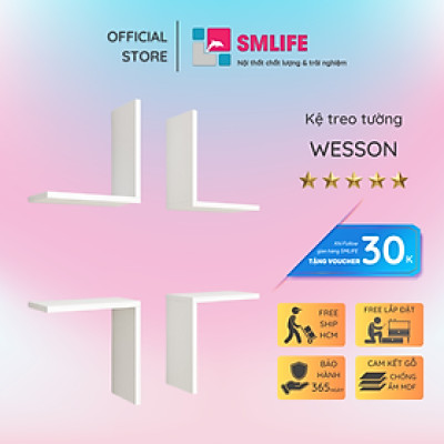Kệ gỗ trang trí đa năng SMLIFE Wesson