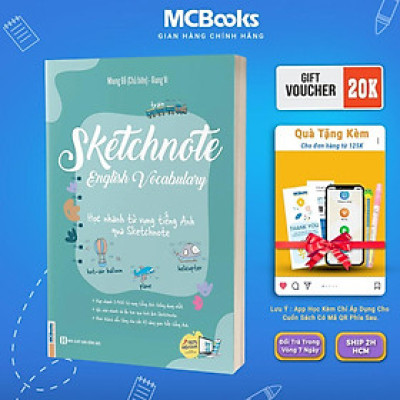 Sách - Sketchnote English Vocabulary - Học Nhanh Từ Vựng Tiếng Anh Qua Sketchnote - MCBooks