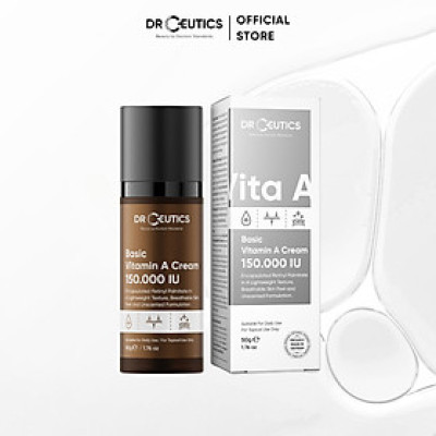 DRCEUTICS Kem Dưỡng Trẻ Hóa và Căng Mịn Da Basic Vitamin A Cream 150.000 IU (50g)