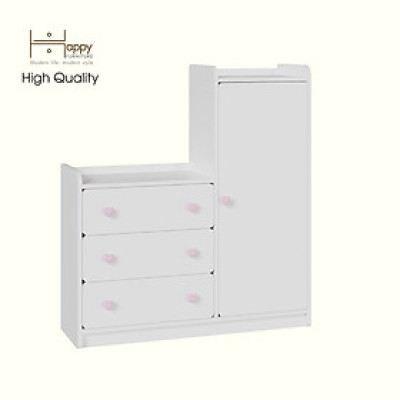 [Happy Home Furniture] KID, Tủ lưu trữ - 3 ngăn kéo cho trẻ em, 100cm x 32cm x 110cm ( DxRxC), THK_166