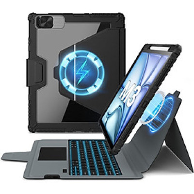 Bao Da Kèm Bàn Phím cho iPad Air 11 inch & iPad Air 13 inch M2 M3 2025/2024 Nillkin Bumper Link Combo Case Keyboard - Hàng Chính Hãng