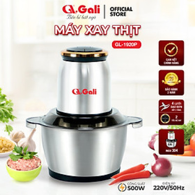 Máy xay thịt Gali GL-1920P Dung tích 2 Lít, Motor 100% bằng đồng, có 2 tốc độ xay. Hàng chính hãng chất lượng cao, bảo hành 24 tháng