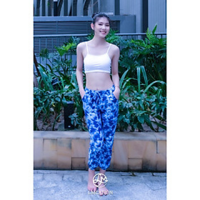 Bộ đồ đa năng LMcation - Áo bikini thể thao LMcation Elisa - Màu trắng & Quần dài đa năng LMcation Dana - Xanh dương