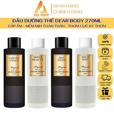 Dầu Massage DEAR BODY 270ml Dành Cho Nữ - Giải Pháp Giúp Da Mềm Mịn - Căng Bóng - Thư Giãn - Cấp Ẩm - Hương Thơm Mát - Ngọt Ngào