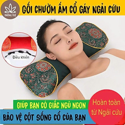Gối Ngải Cứu Điện Làm Nóng Giảm Đau Mỏi Vai Gáy Nhanh Chóng – Thư Giãn Vai Gáy, Hương Thơm Tự Nhiên