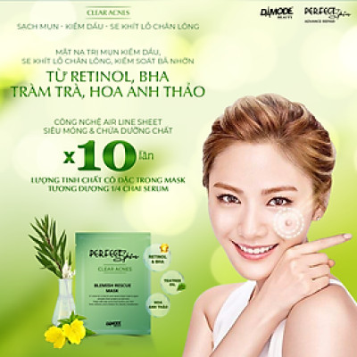 Mặt nạ tinh chất cô đặc cho da dầu da mụn BLEMISH RECUE MASK DAMODE hộp 8 cái 