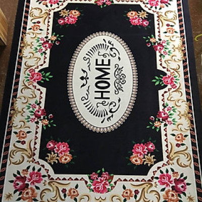 Thảm nhung 3D chữ home xanh TSN49(60x90cm)