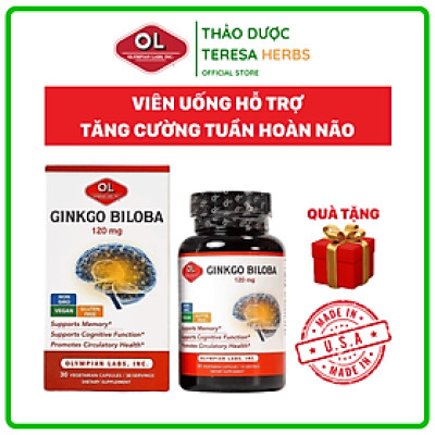 Viên uống bổ não Olympian Labs Ginkgo Biloba 120 mg Mỹ 30 viên giúp tăng tuần hoàn não