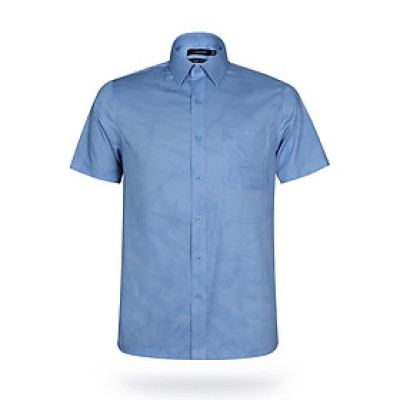 Áo sơ mi nam KHATOCO ngắn tay họa tiết A1MN468T2-CNIN578-2608-N