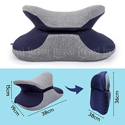 Gối Ngủ Văn Phòng Kết Hợp Tựa Lưng Cao Su Non Gối Kê Đầu Úp Mặt Công Thái Học Giảm Đau Lưng Cổ Vai Gáy Tê Tay Legaxi