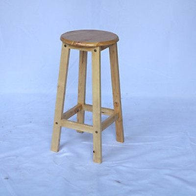 Ghế ngồi gỗ mặt tròn tháo ráp 