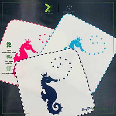 Khăn gạt em bé lau mặt họa tiết thương hiệu Orunet Nhật Bản - Orgenic Cotton HW0817 HW0818 HW0819