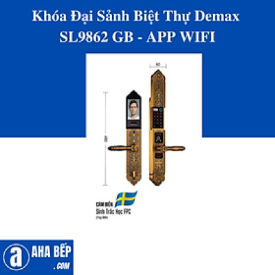 Khóa Đại Sảnh Biệt Thự Demax SL9862 GB - APP WIFI. Hàng Chính Hãng