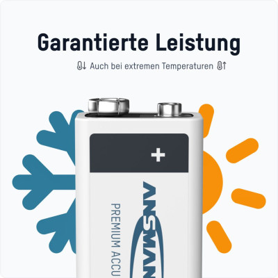 Pin sạc 9V - 300mAh ANSMANN - Hàng Nhập Khẩu