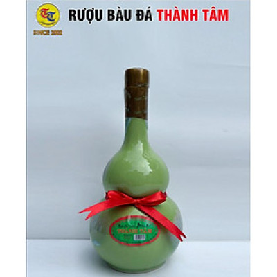 Đặc Sản Bình Định - Rượu Bàu Đá Thành Tâm Hồ Lô Đậu Xanh (Màu xanh ngọc) 350ml - OCOP 3 Sao