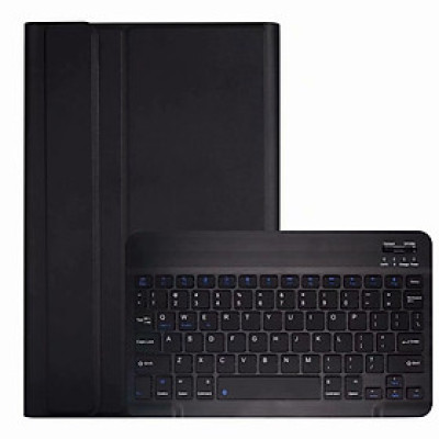 Bao da kèm bàn phím dành cho Samsung Galaxy Tab A7 Lite SM-T225, Tab A7 SM-T505, Tab A8 T295 2019 Bluetooth Keyboard Case có khay để bút chống sốc cao cấp - Hàng chính hãng.