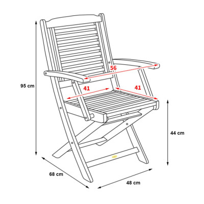 Ghế xếp Rupat có tay IBIE