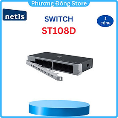 Bộ Chia Mạng NETIS Nhanh 5 - 8 Cổng 10/100 Mbps ST105D - ST108D bảo hành 24 tháng - Hàng chính hãng