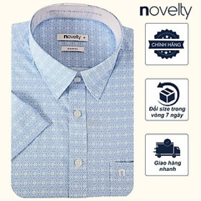 Áo sơ mi nam ngắn tay Novelty Casual Hoa văn SMI25001