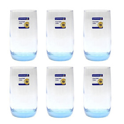Bộ cốc (ly) thủy tinh cao Luminarc Vigne Blue 6 chiếc dung tích 29cl - L0522