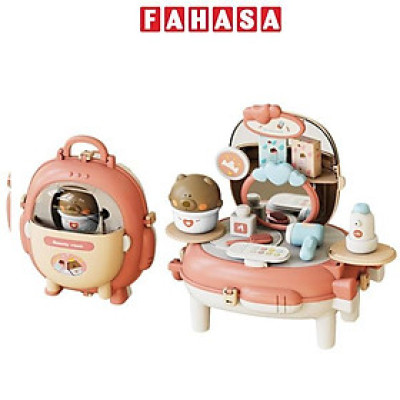 Đồ Chơi Ba Lô Trang Điểm Gấu Xinh Xắn - Bear Magic Backpack Dressing - Toys&Joys HY-22 (21 Chi Tiết)