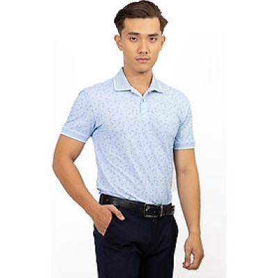 Áo Polo Nam Cổ Bo Không Túi Novelty NATMINMCLR191105N - Xanh