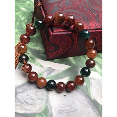 VÒNG THẠCH ANH TÓC TAM TÀI LOẠI BÓNG ĐẸP  SIZE VÒNG 9LY MANG MAY MẮN TÀI LỘC CHO GIA CHỦ 100% ĐÁ THIÊN NHIÊN