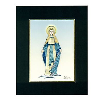Tranh Giấy Xoắn Nghệ Thuật Đức Mẹ Maria - size 20x25cm