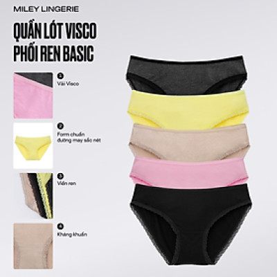 Combo 5 Quần Lót Visco Mềm Mại Phối Ren - Miley Lingerie - FBT