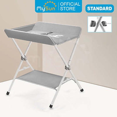 Bàn thay tã cho em bé thay bỉm, tắm nắng có bánh xe cao cấp MySun