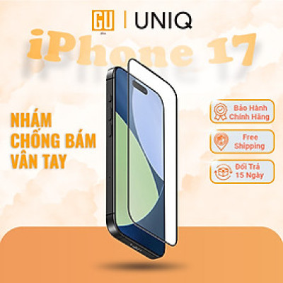 Kính Cường Lực Cho iPhone 17 Series UNIQ OPTIX COVEX MATTE Nhám Chống Bám Vân Tay Không Bám Bẩn Thích Hợp Cho Game Thủ Hàng Chính Hãng