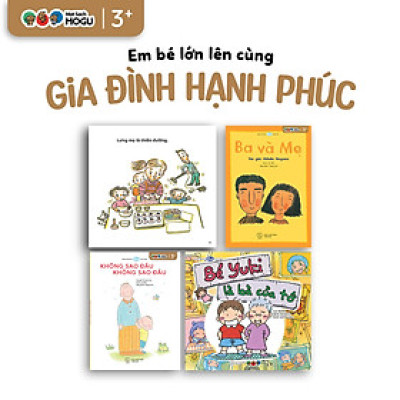 Truyện Ehon bé 3-4-5 - Bộ 4 cuốn Gia đình hạnh phúc