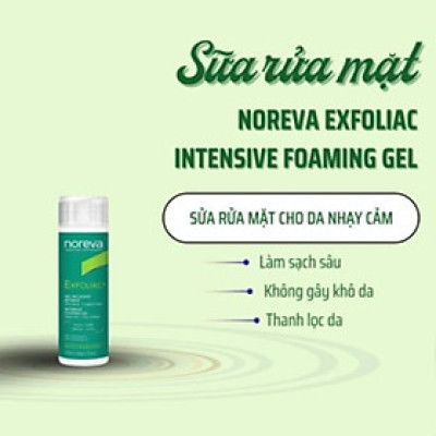 Sữa rửa mặt Noreva Exfoliac intensive foaming gel 200mL