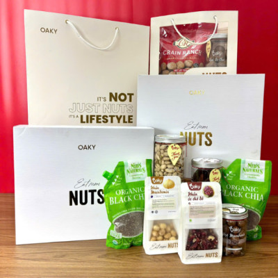 [SET QUÀ TẶNG 20/10] Hạt Dinh Dưỡng Nhập Khẩu Oaky Tặng Bạn Gái, Mẹ, Cô Giáo - Hạt Chia Ned & Hạt Dẻ