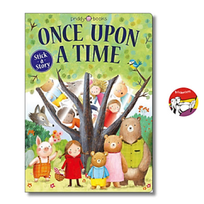Sách - Once Upon A Time - Stick a Story (Priddy Books) | Children English Book / Ngoại văn Thiếu nhi