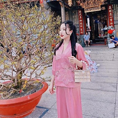 ĐỒ LAM ĐI CHÙA Mẫu Lụa Hoa Gen