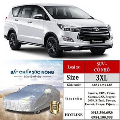 Bạt phủ xe hơi, ô tô tráng nhôm cao cấp cho xe 4,5,7, bán tải dành cho các hãng xe: Toyota-Hyundai-Ford-Mazda-Kia,... z