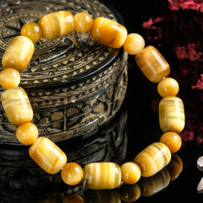 Vòng Đá Mắt Hổ Vàng Nâu