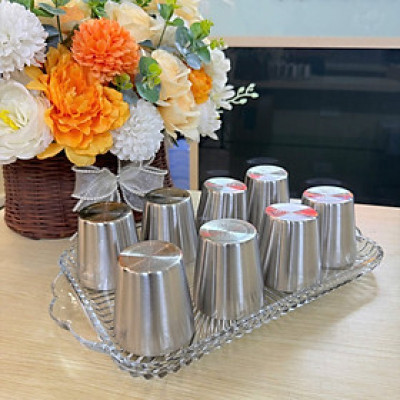 SET 8 CỐC INOX HÀN QUỐC DUNG TÍCH 175ML