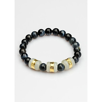 Vong Tay Nam Mắt Hổ Xanh 8m + 3 Lu Ngọc