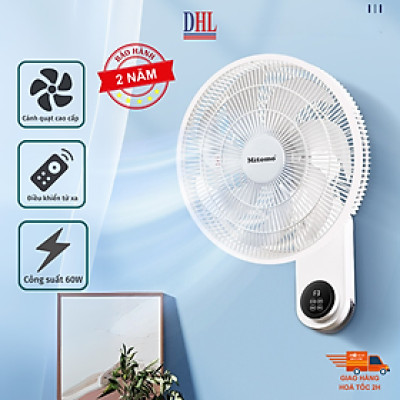 Quạt điện treo tường remote FTT-60AEC-D39, công suất 60W, hoạt động êm ái, hẹn giờ thông minh - hàng chính hãng Bảo hành 2 năm