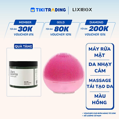 Máy rửa mặt dành cho da nhạy cảm Halio Sensitive Facial Cleansing & Massaging Device baby pink Limited Edition