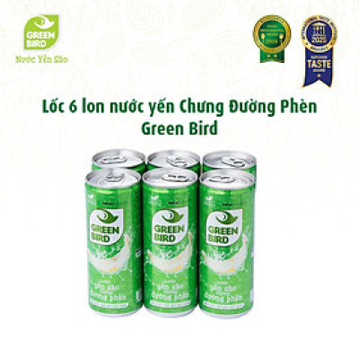 Nước Yến Sào Chưng Đường Phèn GreenBird Bổ Dưỡng Nguyên Chất Lon 240ml